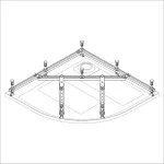Sanplast Vázszerkezet STS-083 jobbos Vázszerkezet Spaceés Open tálcához