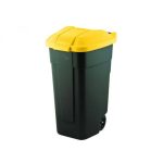 Görgös szelektív szemetes Fekete/Sárga 110L - Image 3