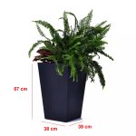 Rattan Planter M virágtartó grafit - Image 2