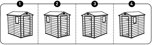 Darwin 4x6 műanyag kerti ház barna színben - Kép 6
