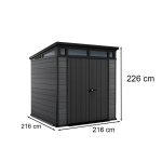 Cortina 7x7 műanyag kerti ház szürke - Image 8
