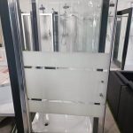 Króm profilos 100 cm zuhanyajtó intim csíkos
