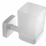 Roltechnik QUATTRO WC kefe tartó, üveg, fali