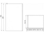 Alfa Walk-In zuhanykabin, 100x70-95x203 cm - Image 14