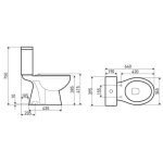 C-CLEAR monoblokkos WC hátsó kifolyással ülőkével - Image 2