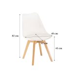 Silla étkezőszék fehér színben - Image 3