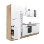 Yorki 310 konyhabútor sonoma tölgy korpusz,selyemfényű fehér front alsó sütős elemmel felülfagyasztós hűtős szekrénnyel - Image 3