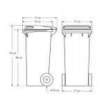 Hulladéktároló 120L kék - Image 5