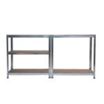 Nagy teherbírású polc 150x70x30 cm 150 kg króm - Image 5