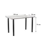 Riona 120 cm szögletes üveg étkezőasztal fekete - Image 10