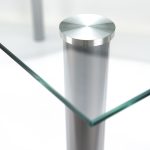 Berna 140 cm szögletes üveg étkezőasztal transparent - Image 5