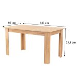 Yorki Standard étkezőasztal 140x80 cm sonoma tölgy - Image 12