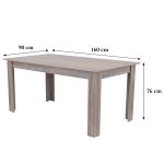 Yorki Standard étkezőasztal 160x90 cm yorki tölgy - Image 13