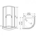 Madera 80 íves zuhanykabin tálcával 80x80x206 cm - Image 6