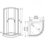 Madera 80 íves zuhanykabin tálcával 80x80x206 cm - Image 9