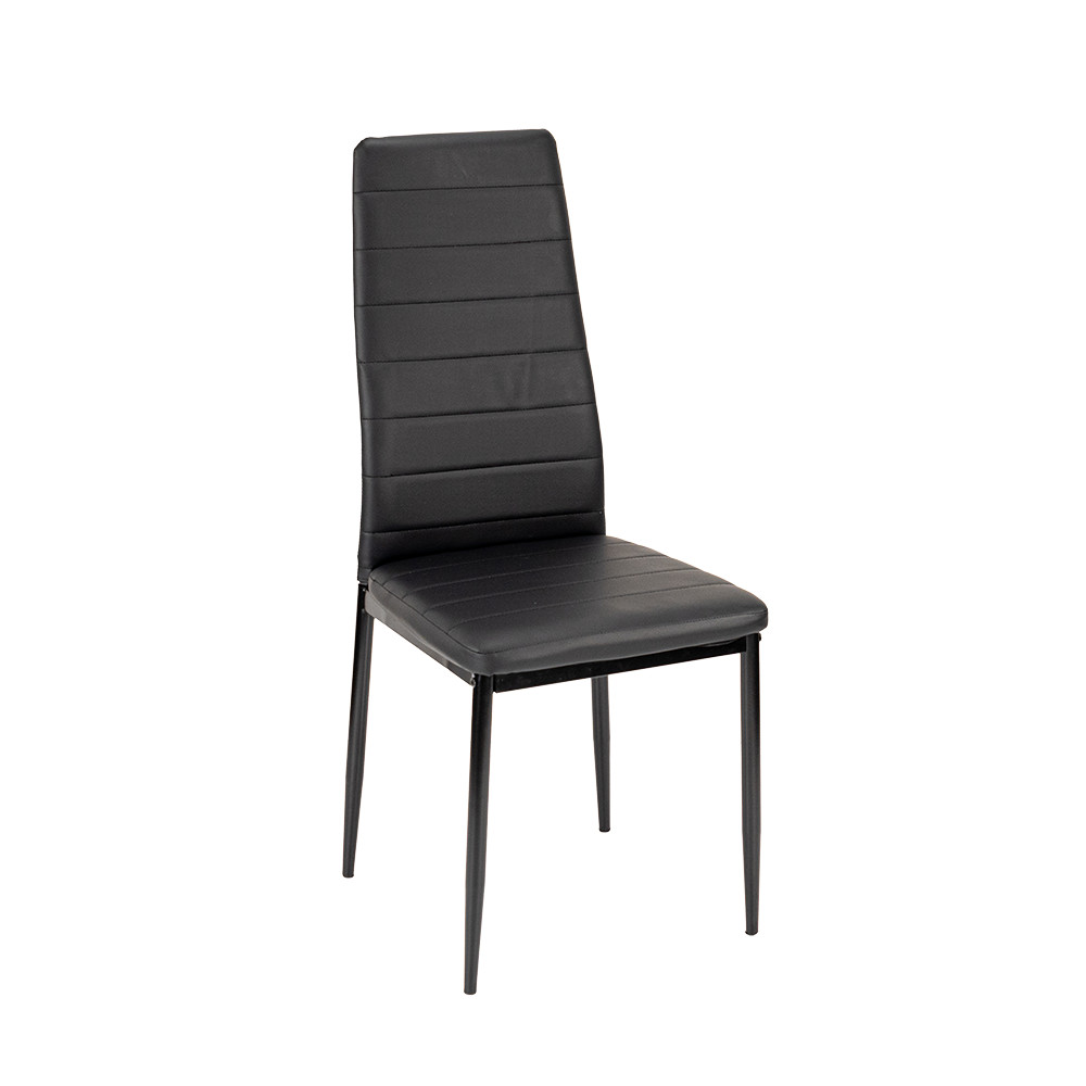 MDC-001-Black Tino NOVA Étkezőszék fekete textilbőr + fém - fekete - Image 1