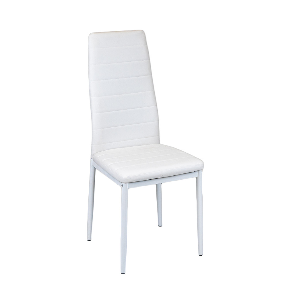 MDC-001-White Tino NOVA Étkezőszék fehér textilbőr + fém - fehér - Image 1