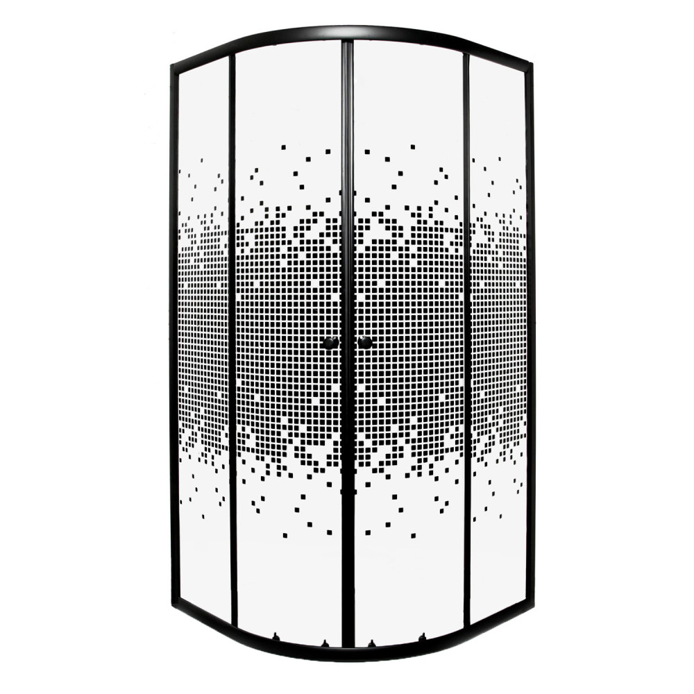 PIXEL-90-BL-SOLO Pixel Black 90 íves zuhanykabin zuhanytálca nélkül - Image 1