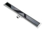 Rozsdamentes zuhanyfolyóka, BLACK GLASS (fekete üveg) betéttel - Image 2