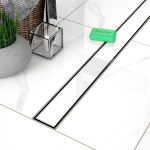 Rozsdamentes zuhanyfolyóka, WHITE GLASS (fehér üveg) betéttel