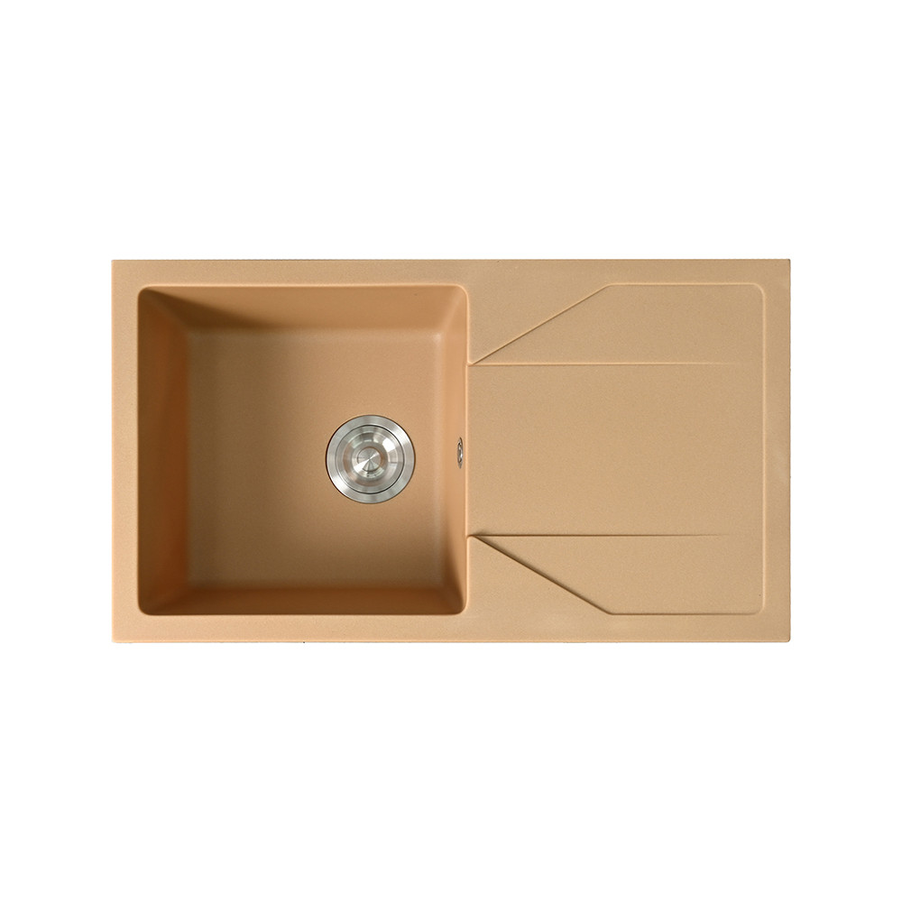 SQ-78S-Beige Gori szögletes egy medence + csepegtető gránit mosogató bézs - Image 1