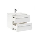 Vario Clam 60 alsó szekrény mosdóval fehér-fehér - Image 11