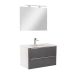 Vario Trim 80 komplett fürdőszoba bútor fehér-antracit - Image 9