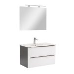 Vario Trim 80 komplett fürdőszoba bútor antracit-fehér - Image 12