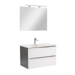 Vario Trim 80 komplett fürdőszoba bútor antracit-fehér - Image 9