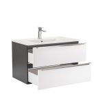 Vario Trim 80 komplett fürdőszoba bútor antracit-fehér - Image 8