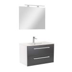 Vario Clam 80 komplett fürdőszoba bútor fehér-antracit - Image 9
