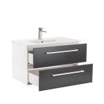 Vario Clam 80 komplett fürdőszoba bútor fehér-antracit - Image 8