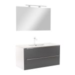 Vario Trim 100 komplett fürdőszoba bútor fehér-antracit - Image 9