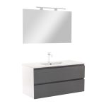 Vario Pull 100 komplett fürdőszoba bútor fehér-antracit - Image 9