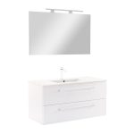 Vario Clam 100 komplett fürdőszoba bútor fehér-fehér - Image 12