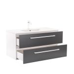 Vario Clam 100 komplett fürdőszoba bútor fehér-antracit - Image 8
