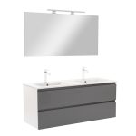 Vario Pull 120 komplett fürdőszoba bútor fehér-antracit - Image 9