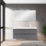 Vario Pull 120 komplett fürdőszoba bútor fehér-antracit - Image 2