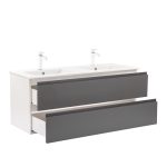 Vario Pull 120 komplett fürdőszoba bútor fehér-antracit - Image 8