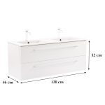 Vario Clam 60 alsó szekrény mosdóval fehér-fehér - Image 257