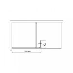 WI01-10 Walker walk in zuhanyfal 100x195 cm, 8mm-es üveggel - Image 14