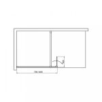 WI01-10 Walker walk in zuhanyfal 100x195 cm, 8mm-es üveggel - Image 6