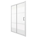 ZOOMD120ML zuhanyajtó 120x190 tejfehér csíkos üveg - Image 5
