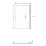 ZOOMD120ML zuhanyajtó 120x190 tejfehér csíkos üveg - Image 2