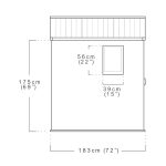 DARWIN 6X6 MŰANYAG KERTI HÁZ GRAFIT SZÍNBEN - Image 3
