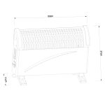 Kolumbo elektromos fűtőtest 750W / 1250W / 2000W - Image 3