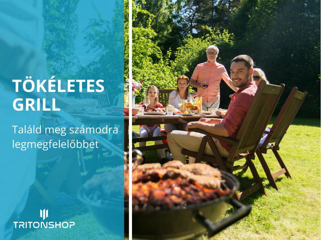 Családi összejövetel a kertben a tökéletes grill mellett