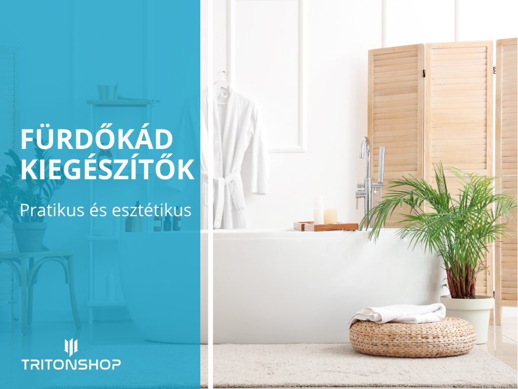 Pratikus és esztétikus kiegészítők egy stílusos, növényekkel és törölközővel díszített fürdőszobában.