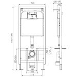 Kasos Adriatic Chrome falba építhető WC tartály szett - Image 3