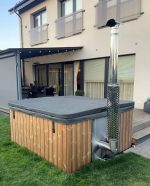 PALERMO 8 SZEMÉLYES NÉGYSZÖGLETES ÜVEGSZÁLAS DÉZSAFÜRDŐ INTEGRÁLT KÁLYHÁVAL - Image 11